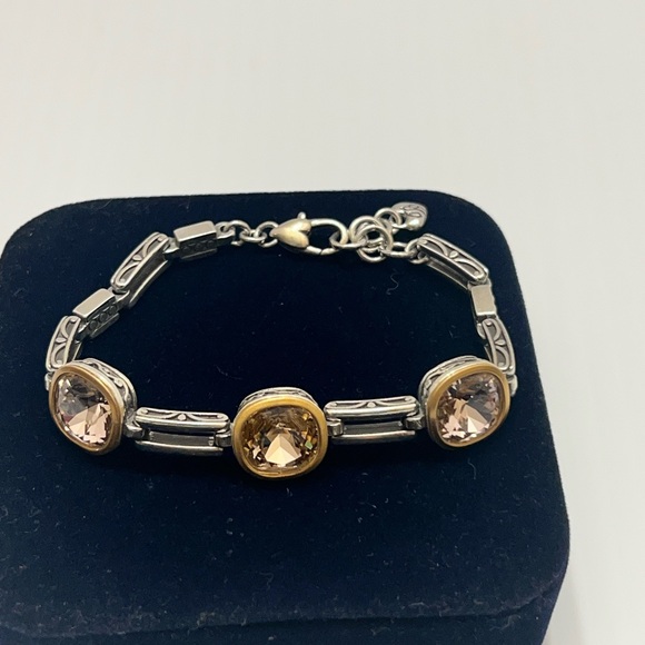 Brighton Silver Bracelet with Amber Colored Stones - Picture 9 of 16